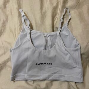 Alphalete White Activewear Crop Top Size XS